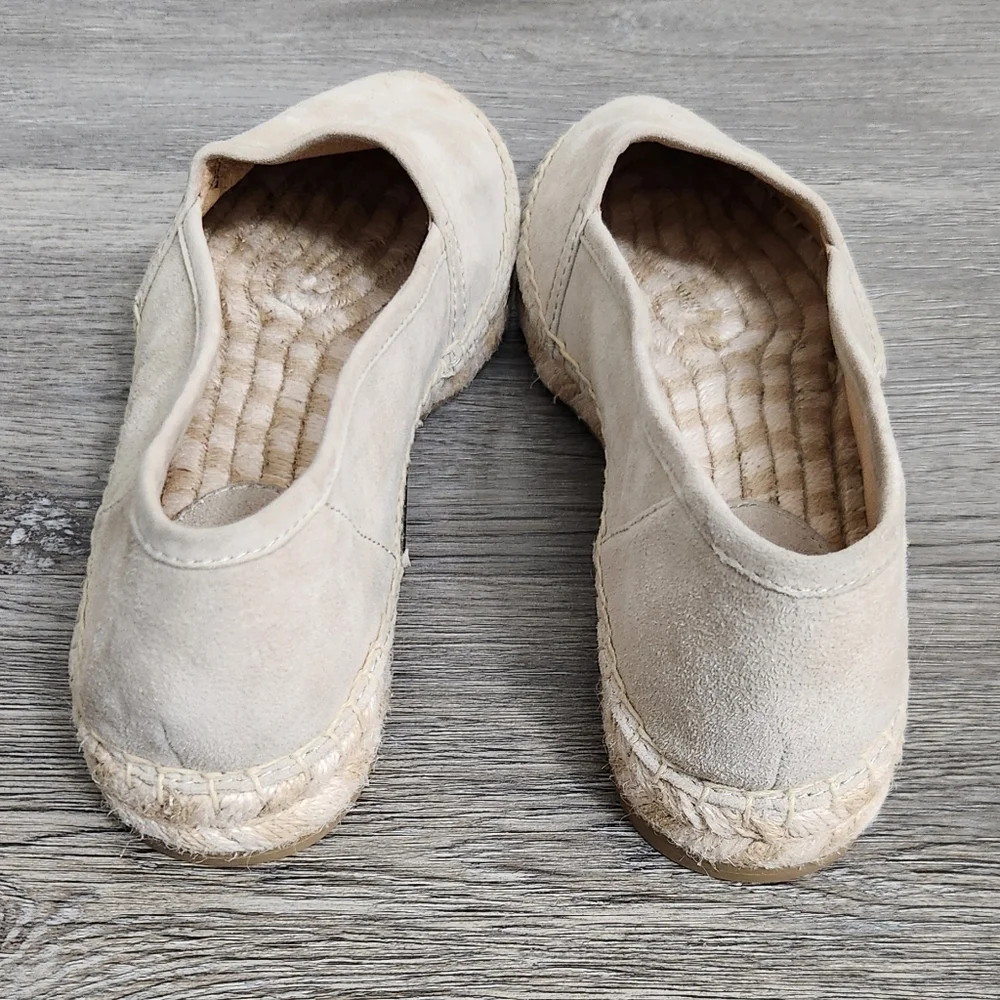 Frye Suede Espadrille Grey Beige‎